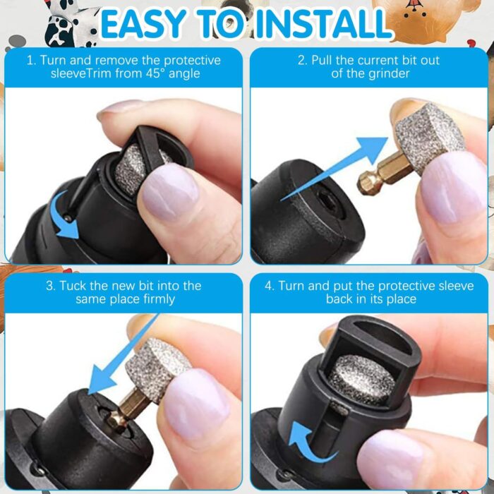 Low-noise USB pet nail grinder